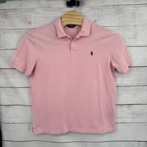 Polo Ralph Lauren Golf Polo Shirt XL Fly Emirates Logo Pink‎ Pro Fit